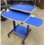 Techni Mobili compact computer cart with a blue