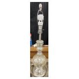 Silver mercury glass lamp.