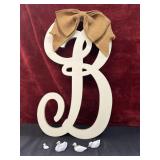 5pc. rustic farmhouse letter "B" door hanger.
