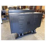 Archer Black Buffet with Carved Fruit Design.