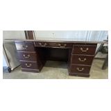 Mahogany executive desk.