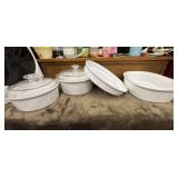 French White Corning Ware Dishes