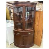 Bassett Furniture mahogany corner cabinet