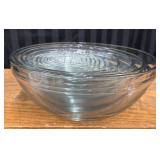 10-piece set of Duralex Lys clear glass nesting