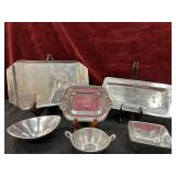 Vintage Oblong Serving Trays  And Bowls
