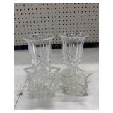 2 DePlomb leaded crystal footed vase features a