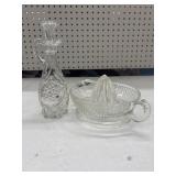 A vintage Anchor Hocking clear glass citrus