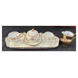 7Pc. Vintage-style Ceramic Tea Set