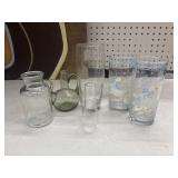 1970s green handblown glass olive oil cruet 2