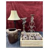 10pc. Bundle of rustic home decor.