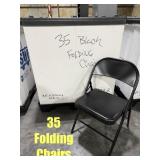 BLACK METAL FOLDING CHAIRS & INDUSTRIAL