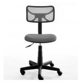 Office task chair in black, designed with a mesh
