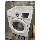 White Samsung front-loading clothes dryer