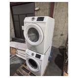 White Samsung washer and dryer set features a