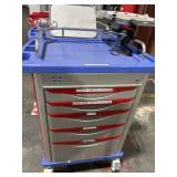 5 Mobile medical emergency crash cart trolley .