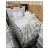 ULine Wire Crate of Uncounted ULINE Plastic