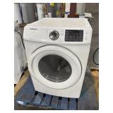 White Samsung front-loading clothes dryer