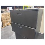 Black metal 2-drawer lateral file cabinet, does