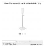 2 New Uline Hand Sanitizer Dispenser Floor Stands