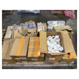 Pallet of misc PVC and metal pipe fixtures.