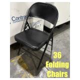 BLACK METAL FOLDING CHAIRS & INDUSTRIAL