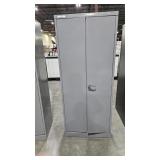ULINE 2 door metal cabinet with shelves