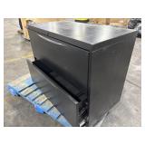 Black Metal Lorell 2-Drawer Lateral File c
