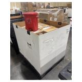 12 RED BIOHAZARD CONTAINERS in Uline reusable