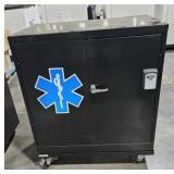 ULINE Black Steel Cabinet Heavy Duty on Locking