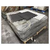 Pallet of Black interlocking rubber tiles