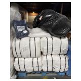 Pallet of Bath Blankets and 12 Pack Bag of Blue