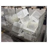 Metal Container Full of Uncounted ULINE Plastic
