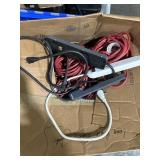 Bundle of Long extension cords, walkie talkies,