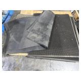 Misc rubber floor mats. Black. Used.