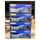 4 Brother No. 223 or TN233BK Black Ink Toner