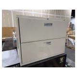 Tan 2-Drawer lateral filing cabinet