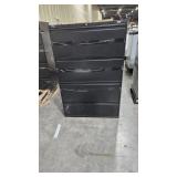 ULINE Black metal lateral file cabinet with four