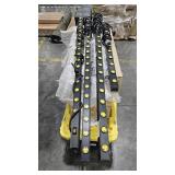 heavy-duty, long metal power strips, likely