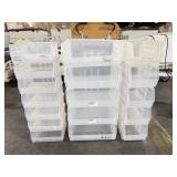 22 PLASTIC STACKABLE STORAGE ORGANIZING BINS