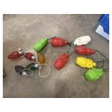 Vintage NOMA blow mold owl string lights, and