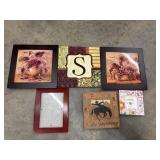 Wall art and frames- Cowboy, Grapes, "S"