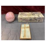 Home Decor- Cross Painted Board, Keepsake Box, Etc