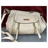 Jessica Simpson Ivory Faux Leather Handbag
