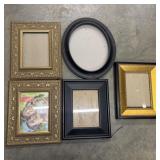 5 Wall hanging picture frames different sizes and