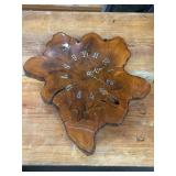 Vintage Live-Edge Cypress Wood Slab Wall Clock