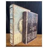 2 Antique-style faux Book-Boxes.