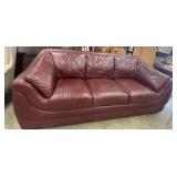 Red Oxblood leather sofa beautiful very