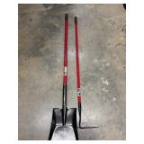 Heavy duty Backyard shovel and garden hoe.