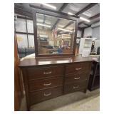 Espresso 6 Drawer Dresser with Mirror