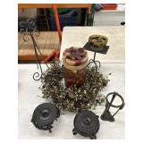 Bundle of botanical pillar candle Rosy Ring